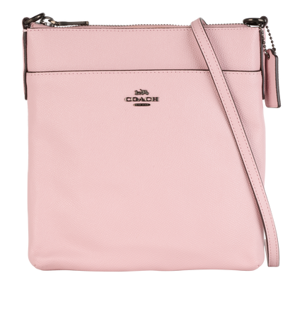 Kitt Messenger, &pound;165, Handbags, Pink, Leather, Front view